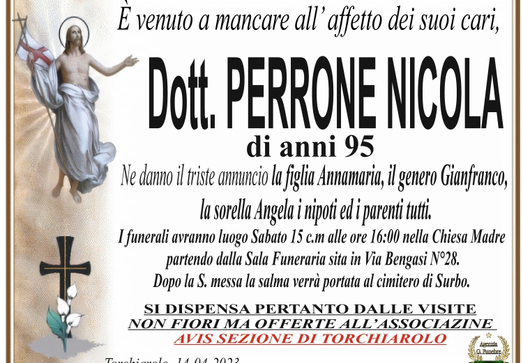 Annuncio dott. Perrone Nicola